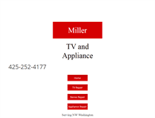 Tablet Screenshot of millertvrepair.com